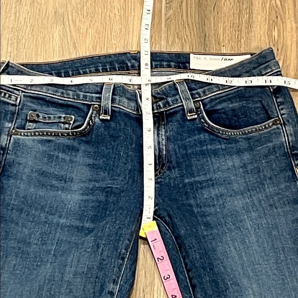 rag & bone Jeans Kick Pleat Flare Straight Leg Raw Hem Fray Bell Wide Vintage - Picture 7 of 14